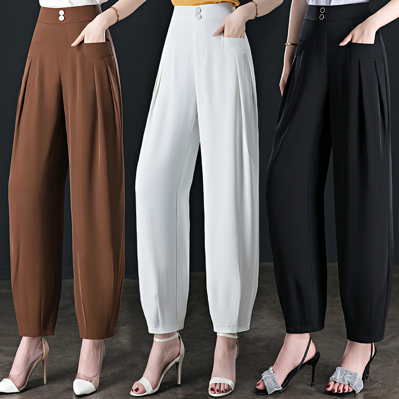 Title 6, Harem Pants High Waist Drape Ice Silk Bloomers ...