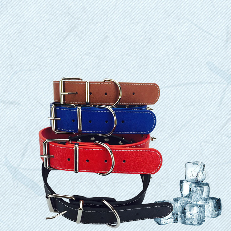 Collier à rivets de couleur unie simple pour chien de compagnie