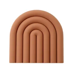 Rainbow Silicone Heat Insulation Pad Dining Table Heat Resistant And High - Brown Orange - View 1