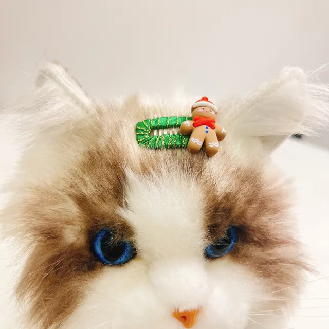 Christmas Cartoon Pet Headdress Cat Dog Barrettes Christmas 8 Piece Set - Shop at LoveMi
