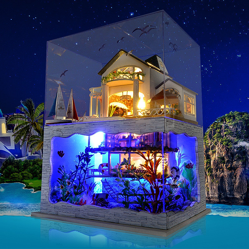 Diy Cottage Villa Loft Handmade House Model Creative Assembly Toy Birthday Gift Female