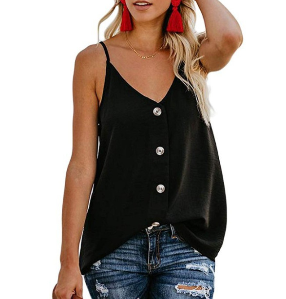 Title 7, Summer Sexy Thin Shoulder Strap Top Women New C...