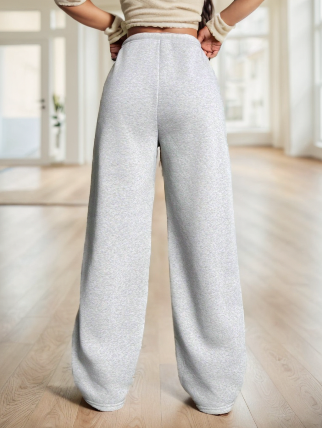 Women's Casual Simple Solid Color Loose Wide Leg Sweatpants