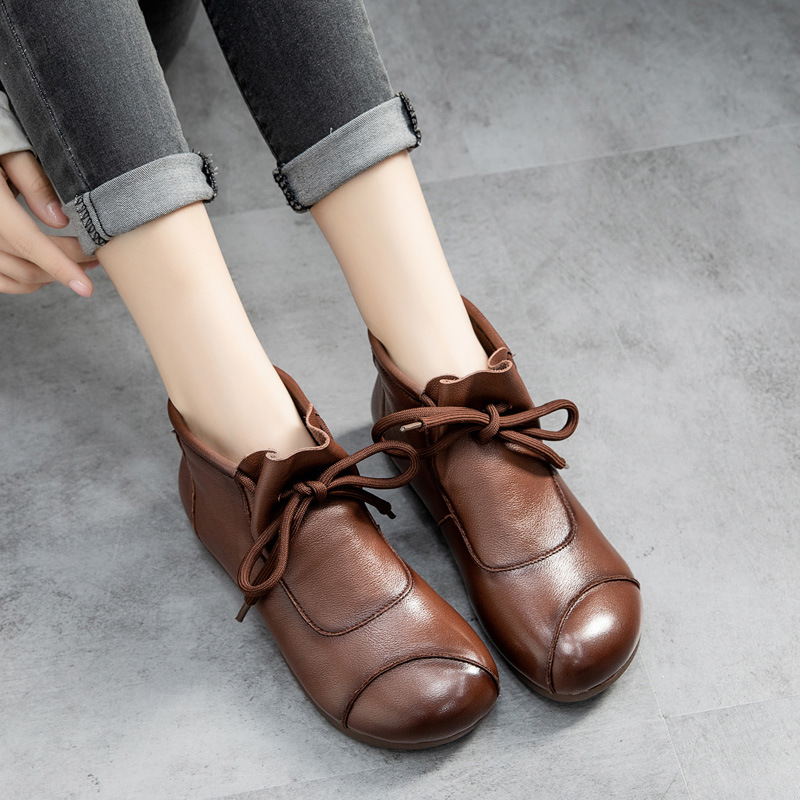 Title 6, Chaussures montantes femme en cuir faites main ...