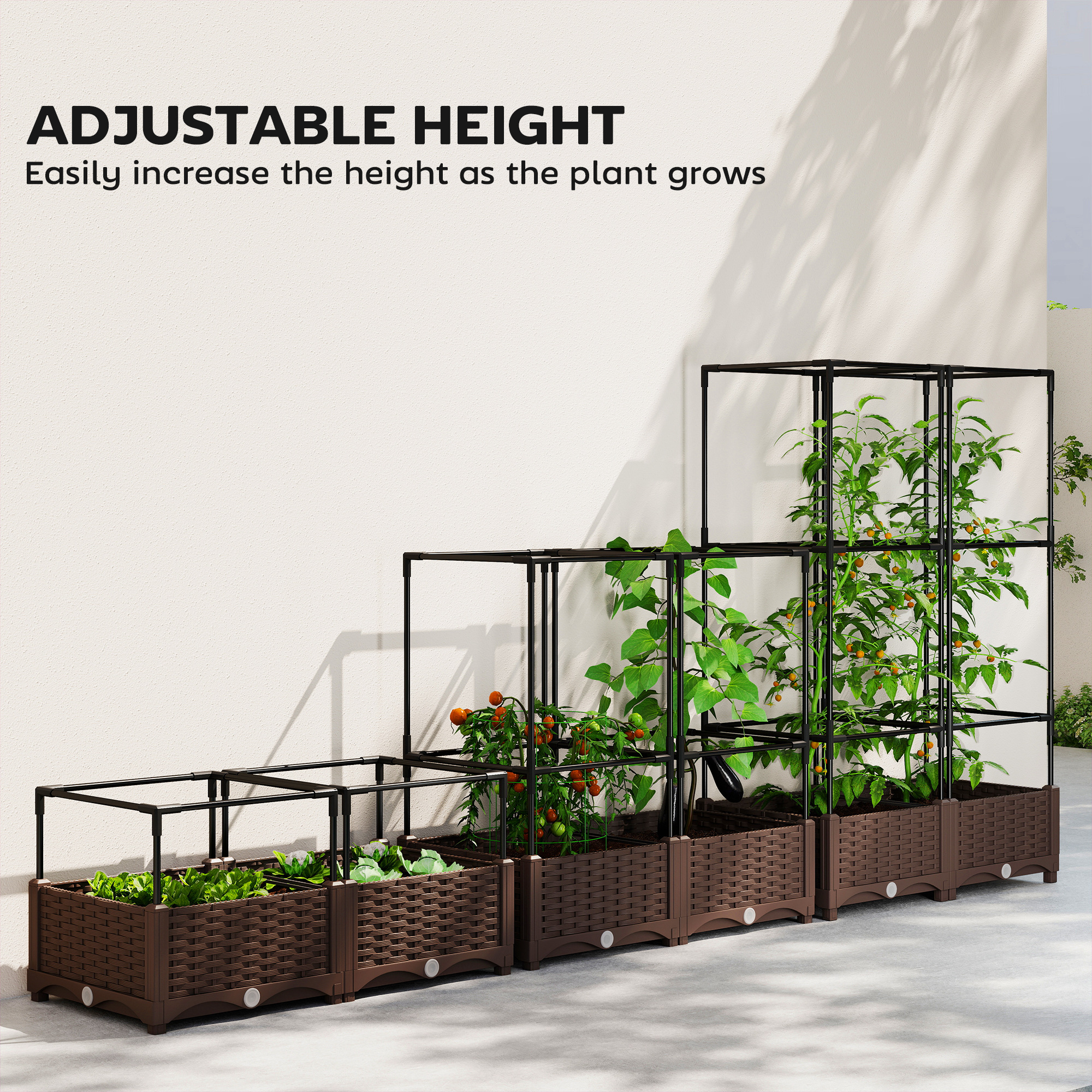 Raised Garden Bed With Trellis