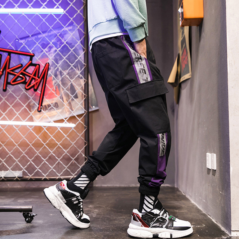 Loose Casual Cropped Sports Trousers