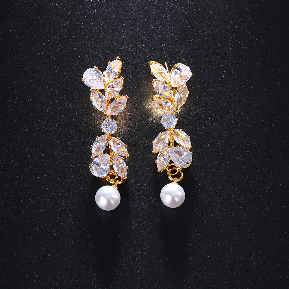 European And American Fashion Luxury Bride Earrings