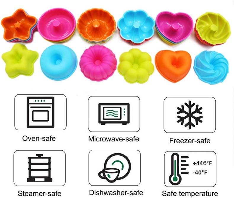 Title 5, Stampi in Silicone per Cupcakes e Muffin, Riuti...