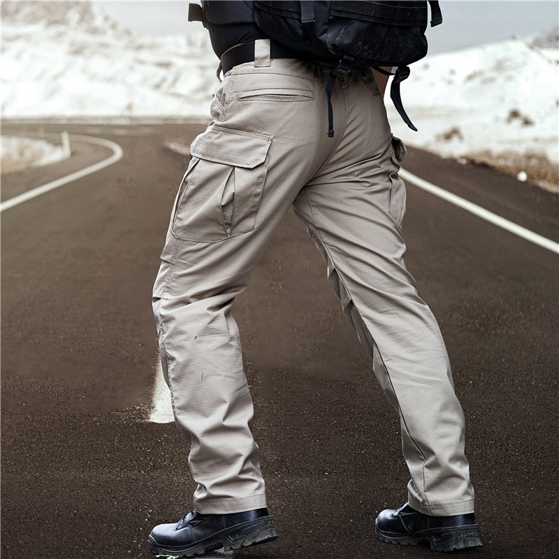 Outdoor Trousers Waterproof And Windproof Multi-pocket Loose Camouflage Trousers
