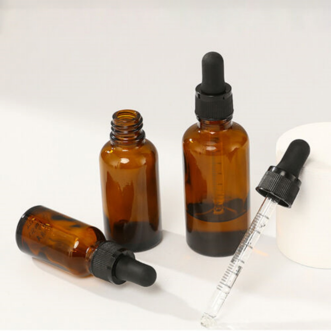 Amber Glass Liquid Dropper Reagent Eye Pipette Essential Oils Bottle AU-BROWN-100ml