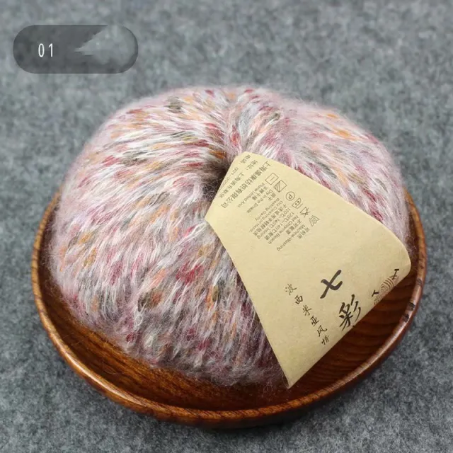 Colorful Woolen Yarn Handmade Crochet Diy Scarf Thread Sweater Hat Thread Medium Thick Woolen Ball Rouge Powder - Shop at LoveMi