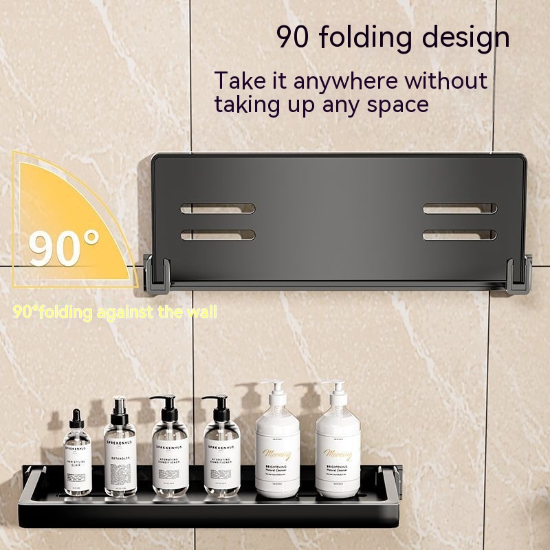 Wall-mounted Punch-free Foldable Storage Rack