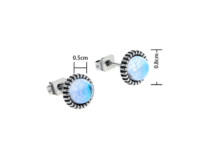 Title 1, Moonlight Stone Inlaid Fashion Earrings