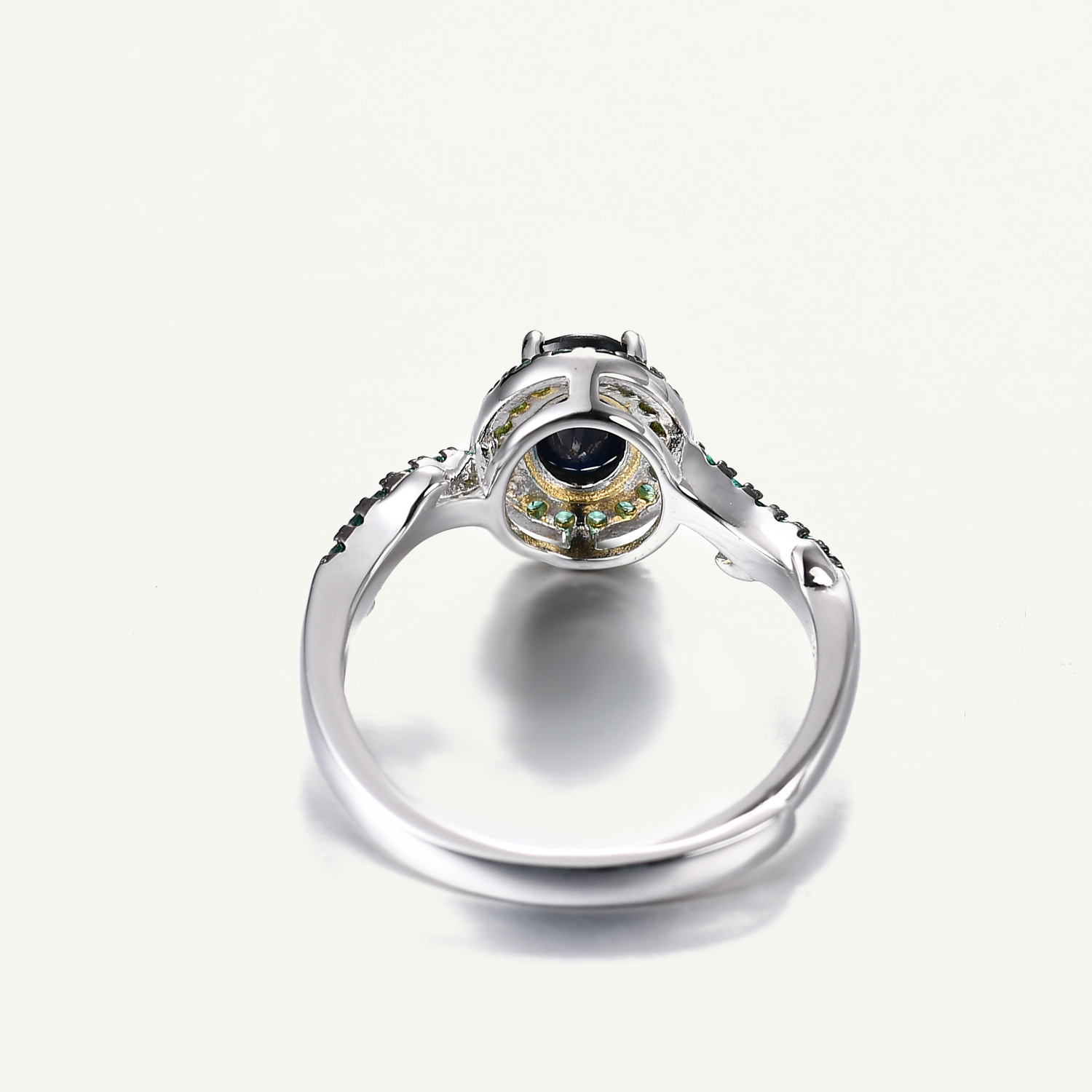 Adjustable Ring S925 Silver Inlaid Natural Color Treasure Amethyst Ring