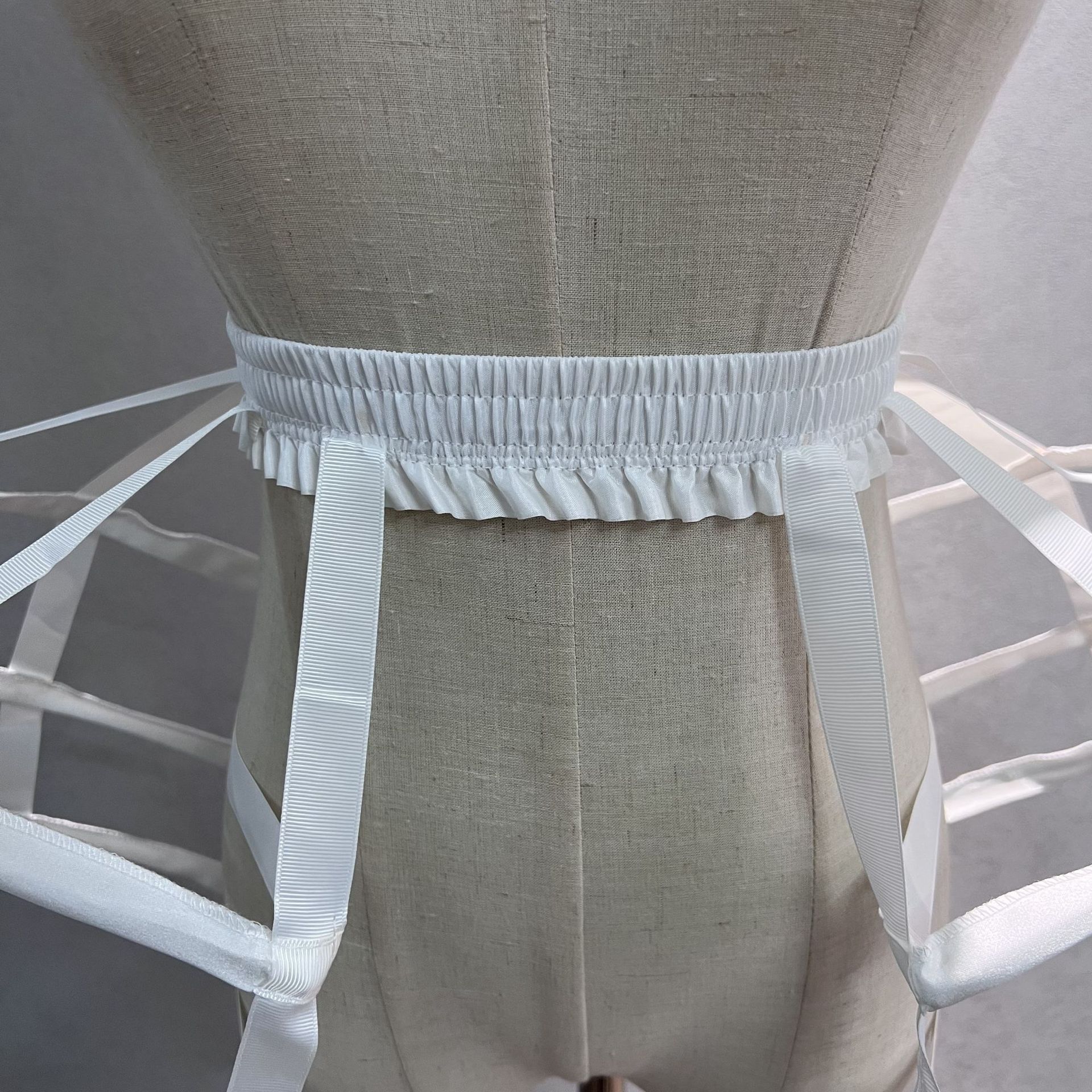 Three-storey Hollowed Out Black And White Bird Cage Skirt