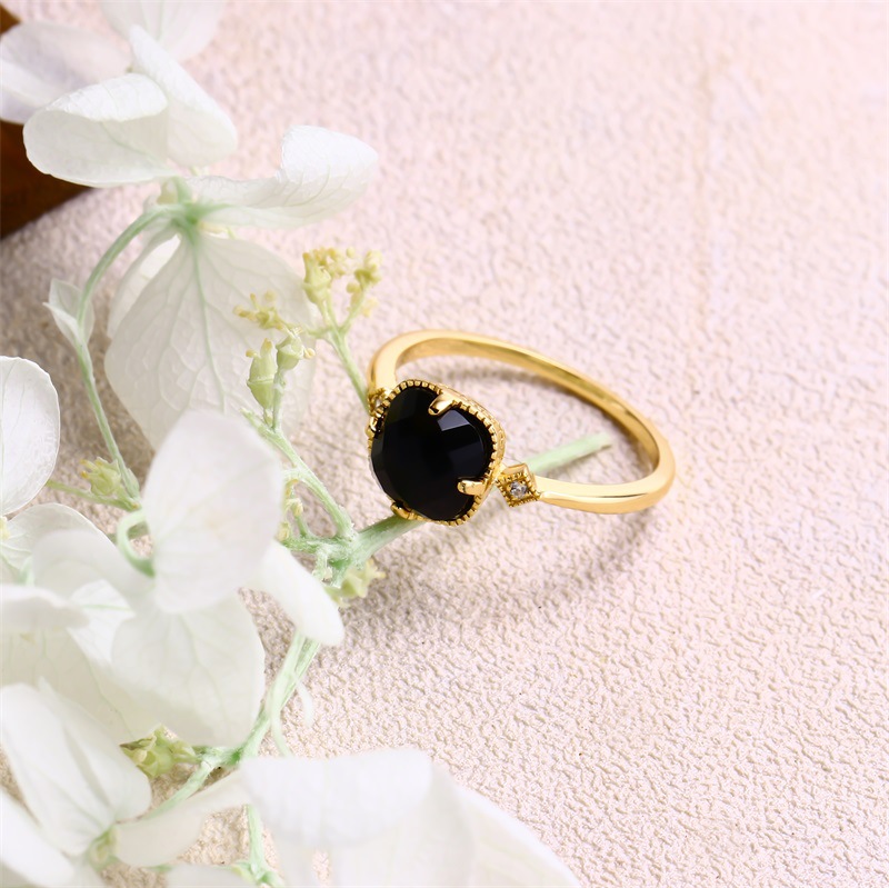 Title 8, Japanese Light Jewelry Retro Natural Gem Ring