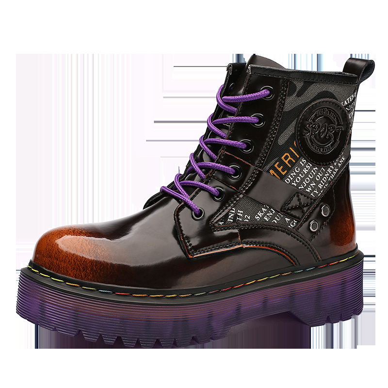 Title 7, Tooling Boots Big Head Leather Boots High-top L...