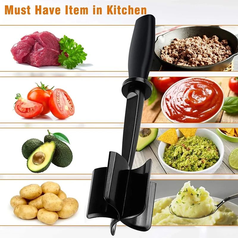 Title 4, 5 Blade Heat Resistant Nylon Meat Chopper Non S...