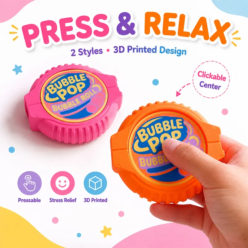 3D Printed Pocket Click Fidget Toy, Portable
