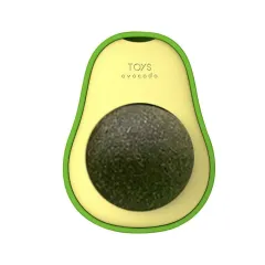 Cute Avocado Catnip Toys Cat Teeth Cleaning Toy Cat Supplies Catnip Mini Cat Treat Toys Interactive Pet Toys Pet Products Pet Avocado Ball Cute Fun... - View 1