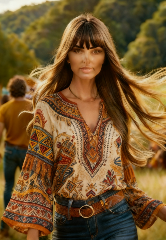 Women's Bohemian Retro Floral T-Shirt