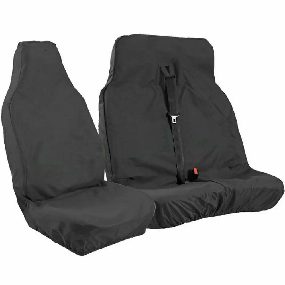 Black Waterproof Van Seat Covers 2-1 ONLY For Ford Transit Car Seat Cover Protector Set