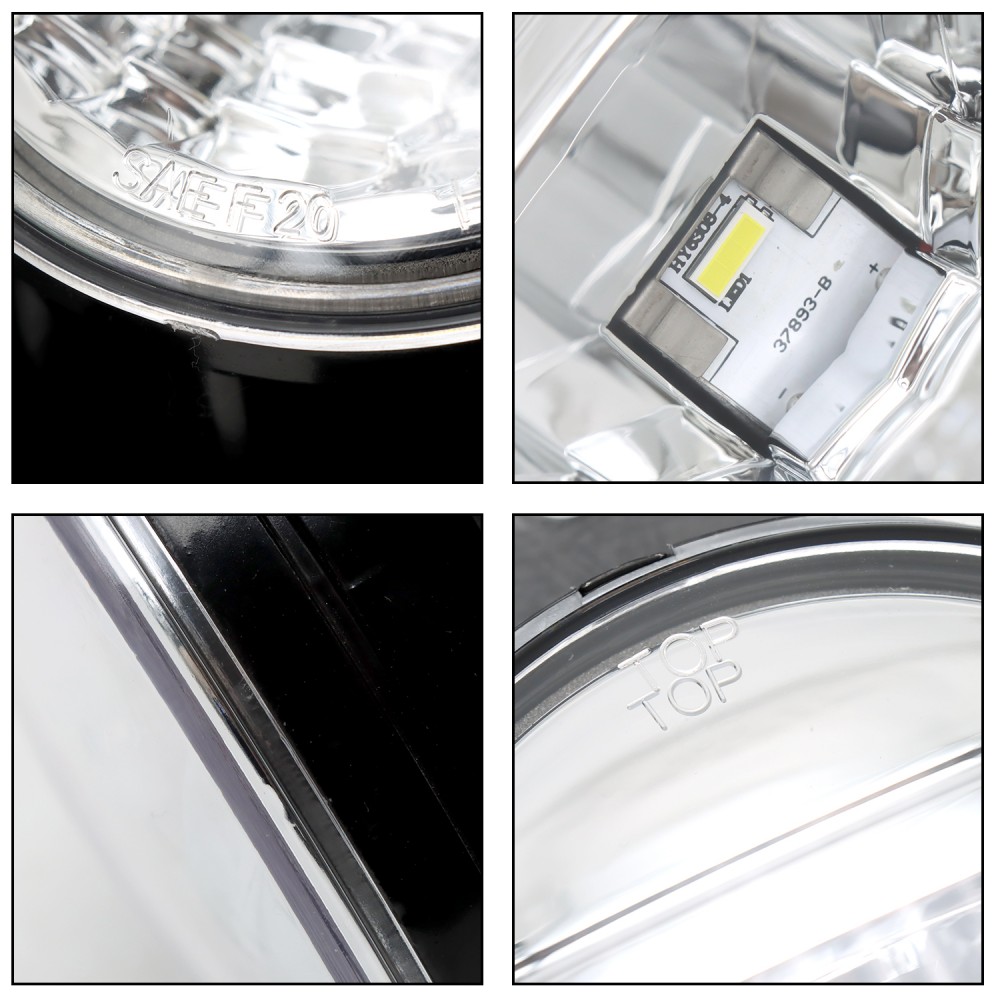 Chrome LED Fog Lights Compatible With Volvo VNR VNR300 VNR400 VNR640 2018-2020 3