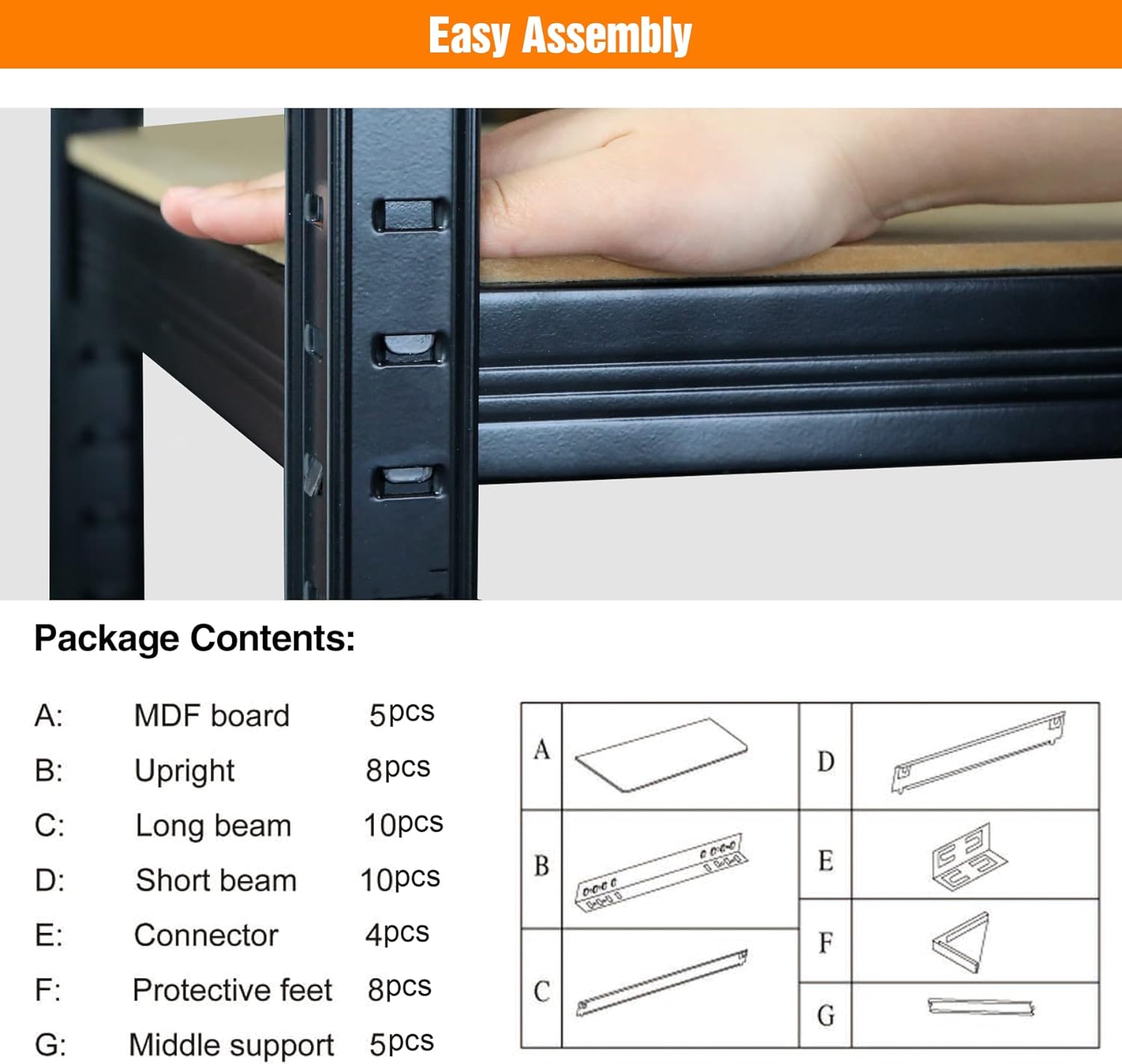 2000 Lb Capacity Garage Storage Rack Heavy-duty image 4