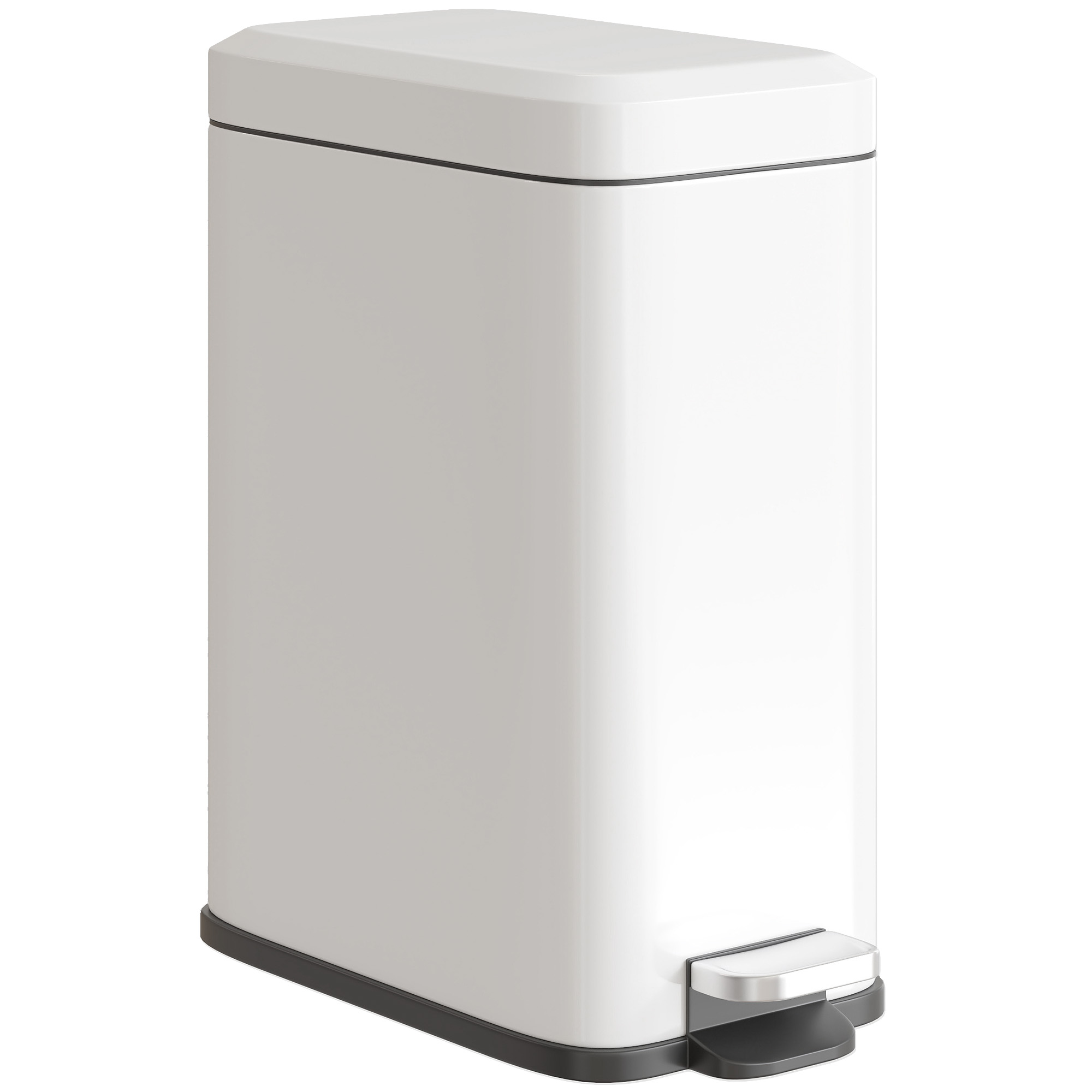 5-liter Rectangular Compact Garbage Bin, Steel Body, Detachable Silent — image 3