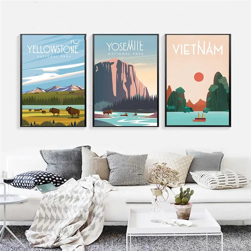 Travel Canvas Painting Art Poster Home