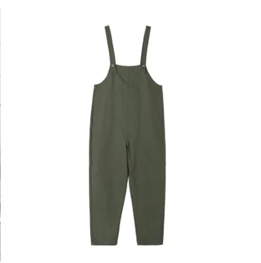 Girl Student Bib Korean Style Loose And Thin Army Green - Shop at LoveMi