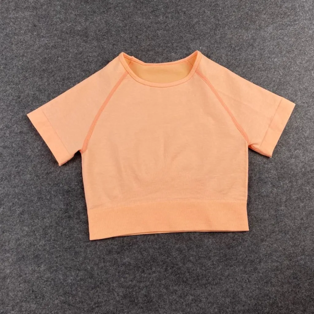Women Quick Drying Breathable Training Running Fitness Yoga Clothes - Orange