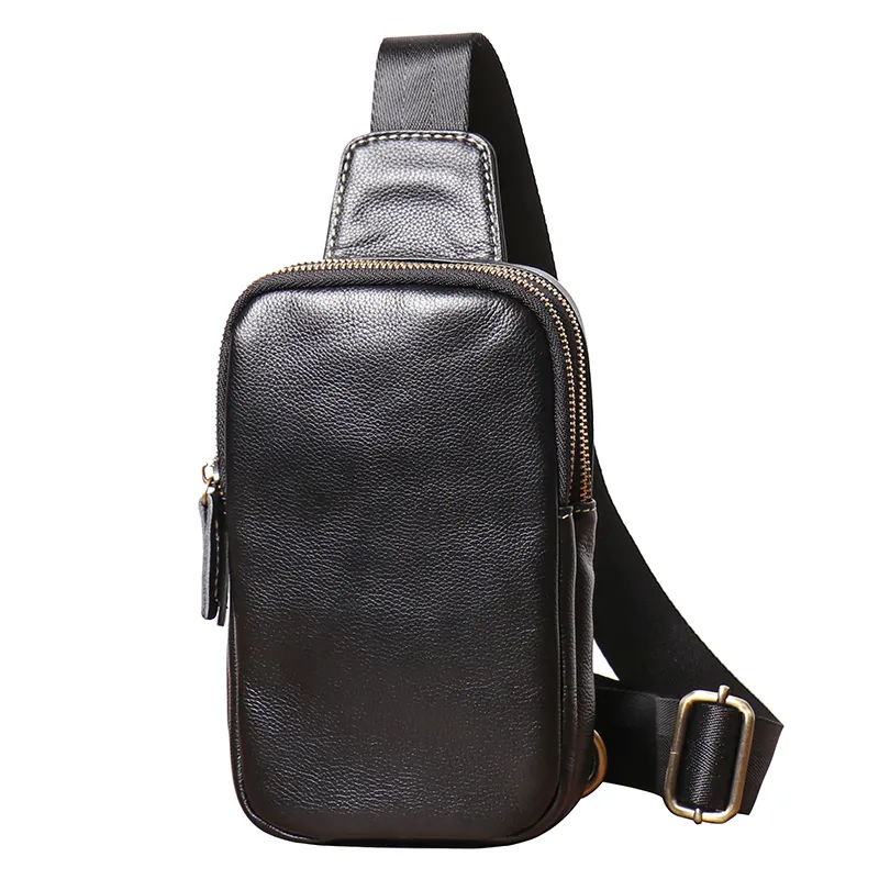 Men's Simple And Versatile Shoulder Bag - Black