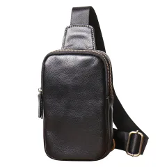 Men's Simple And Versatile Shoulder Bag - Black - View 1
