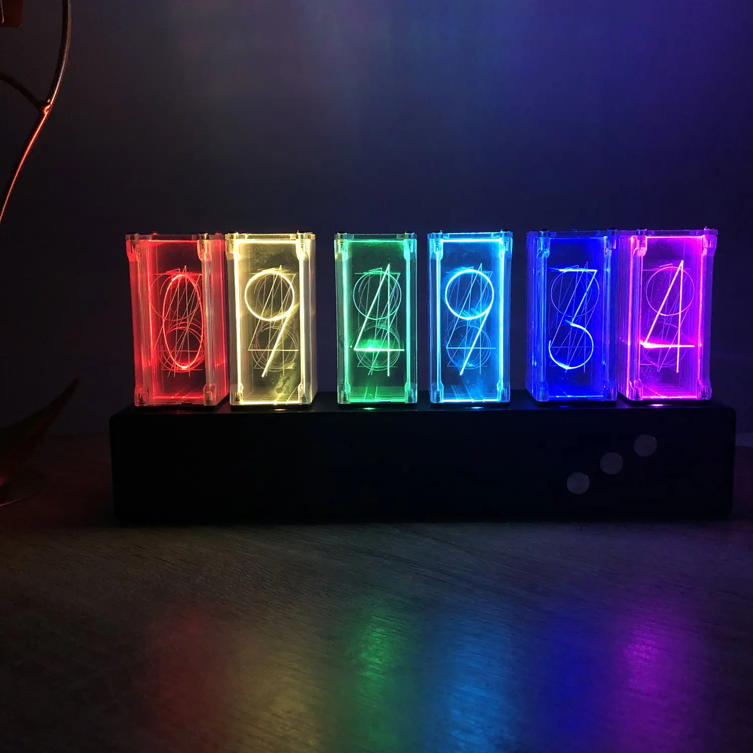 Modern Digital Nixie Tube Clock 6-tubes Night