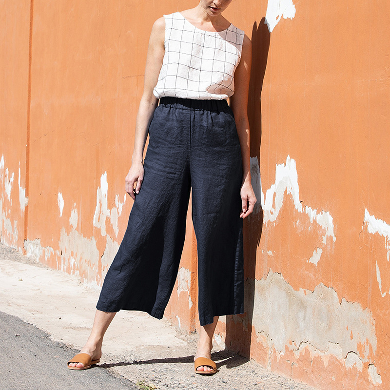 Title 9, High Waist Versatile Casual Drape Wide Leg Pants