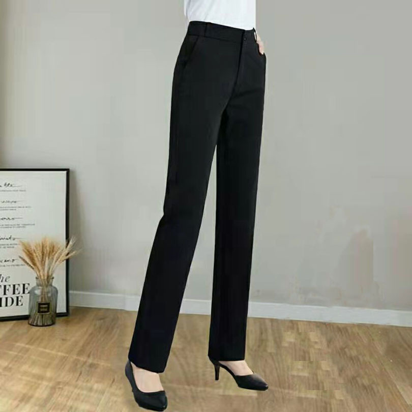 Title 6, Wide Leg Long Pants Black Professional Straight...