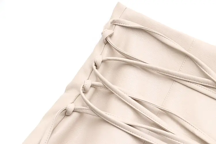 Women's High Waist Bag Hip Skirt With Slit Straps
