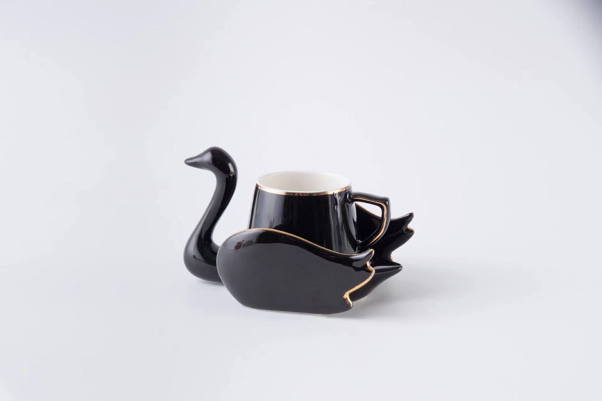 Title 5, Creative Swan Ceramic Coffee Set Set