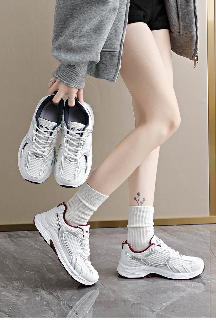 Zapatillas Retro de Colores Bloqueados con Suela Gruesa para Mujer - imagen 1