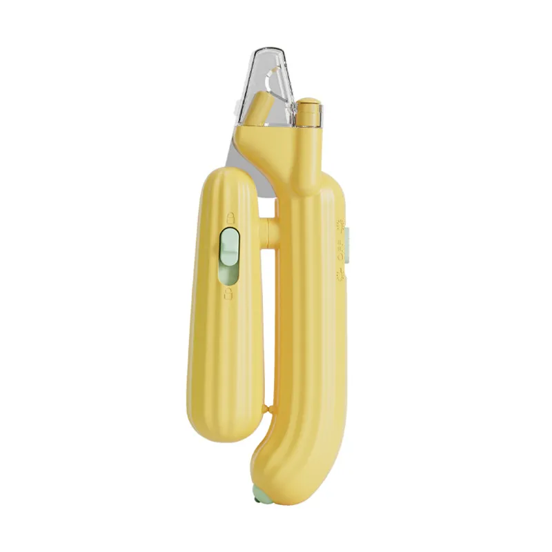 LED Blood Line Multifunctional Pet Nail Clipper - Yellow