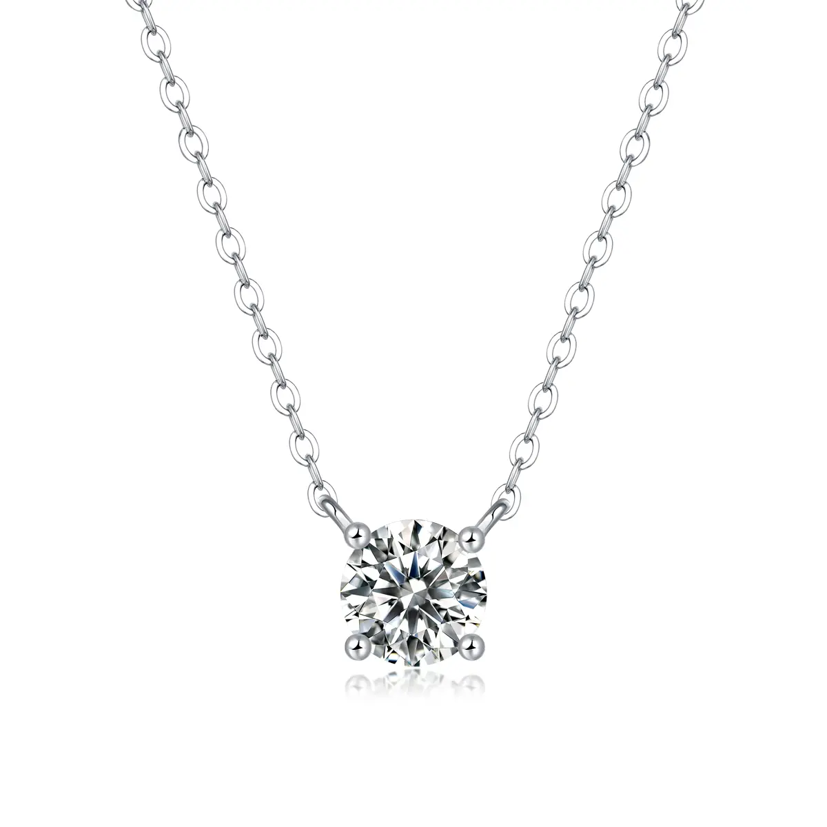 My Heart Will Last Forever - Affordable Diamond Jewelry Necklace Pendant Set With 1-carat And 2-carat Moissan Diamonds, S925 Sterling Silver And Platinum Platin