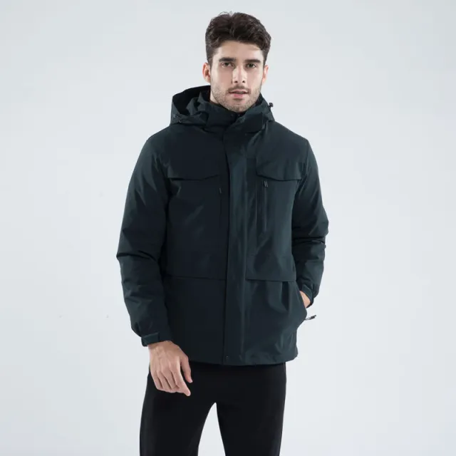 Mountaineering Multi pocket Three in one Jacket Plus Size Green - Shop at LoveMi