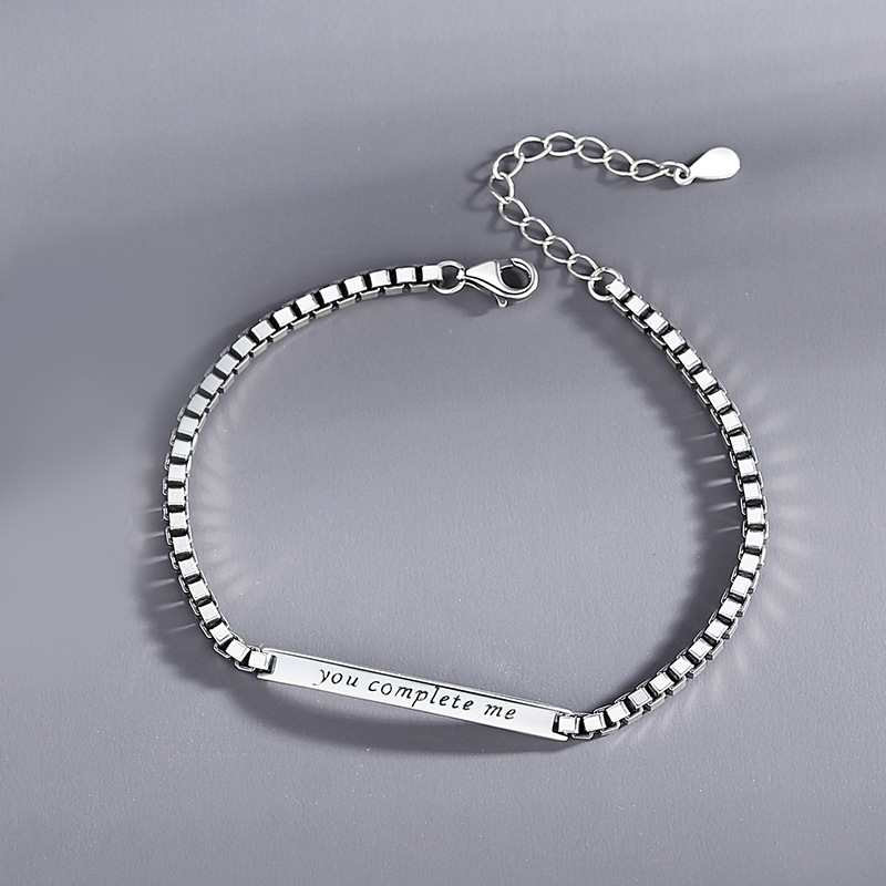 Niche Geometric Letter Box Bracelet Men And Women Creative Jewelry Gifts