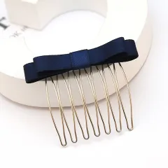 Bow Hair Comb Hair Clip Headdress Hair Clip - Navy - View 1