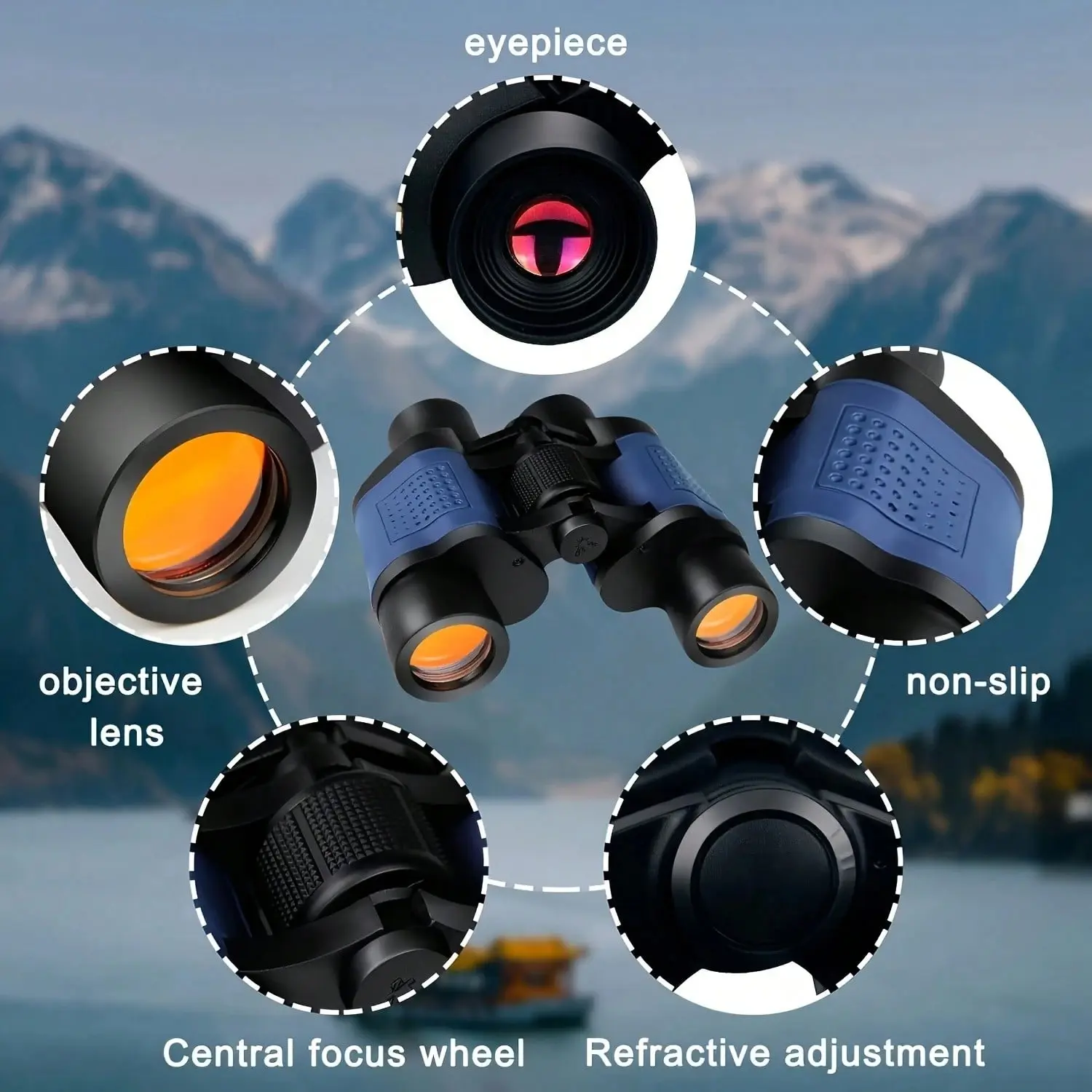 Binoculars 60x60 With Night Vision, High-Powered Telescope