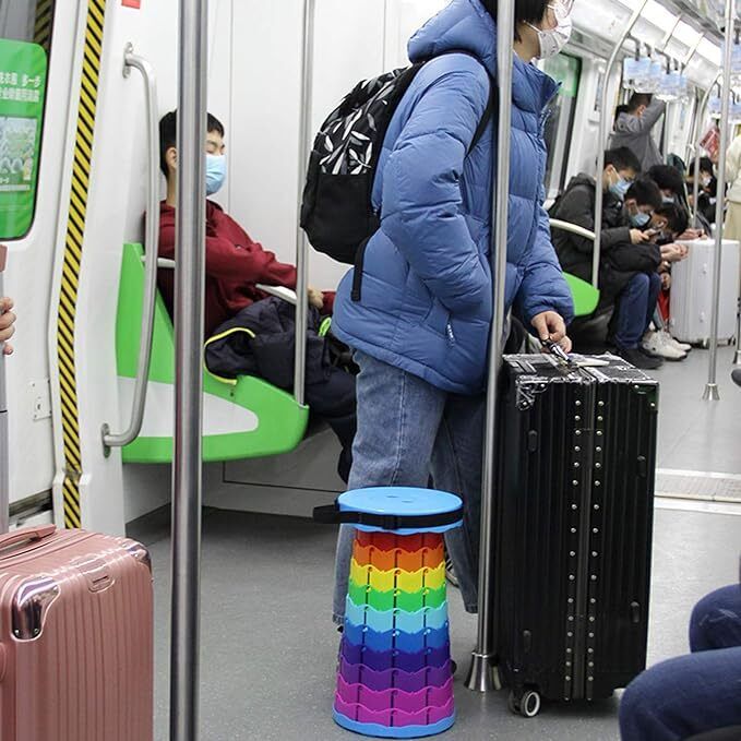 Portable Extendable Folding Stool Outdoor Camping Hiking Chair Fishing Seat 7