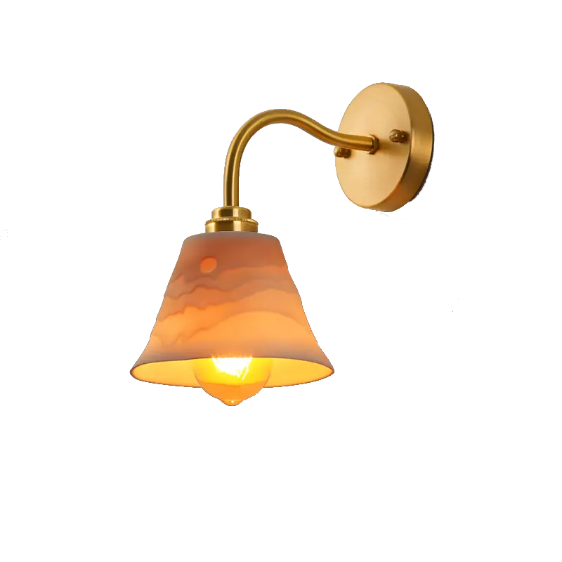 Japanese Retro Nordic Simple Bedside Brass Wall