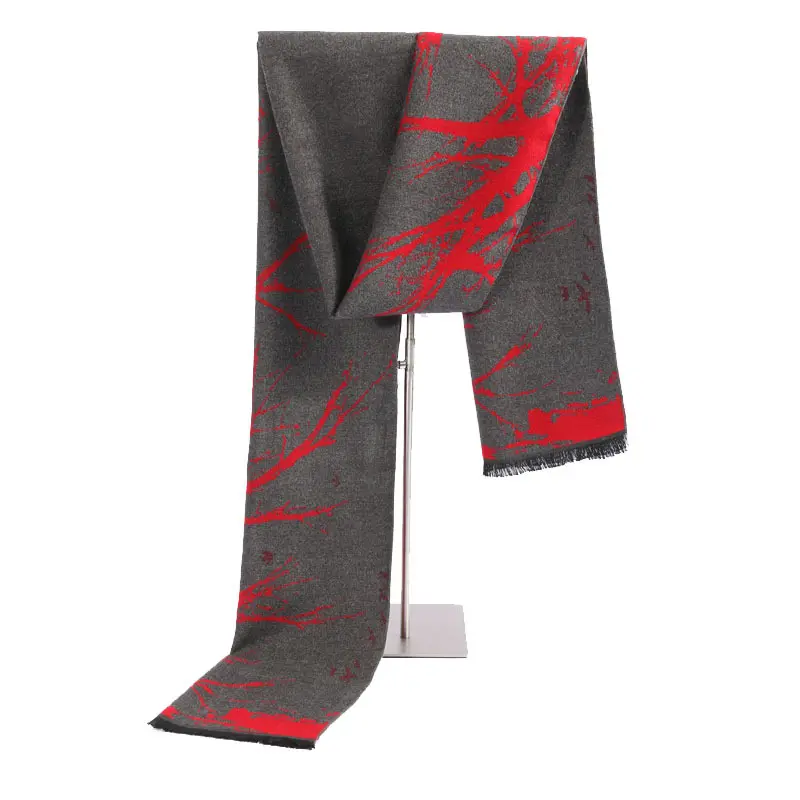 Fortune Tree Men's Brushed Scarf Autumn and Winter New