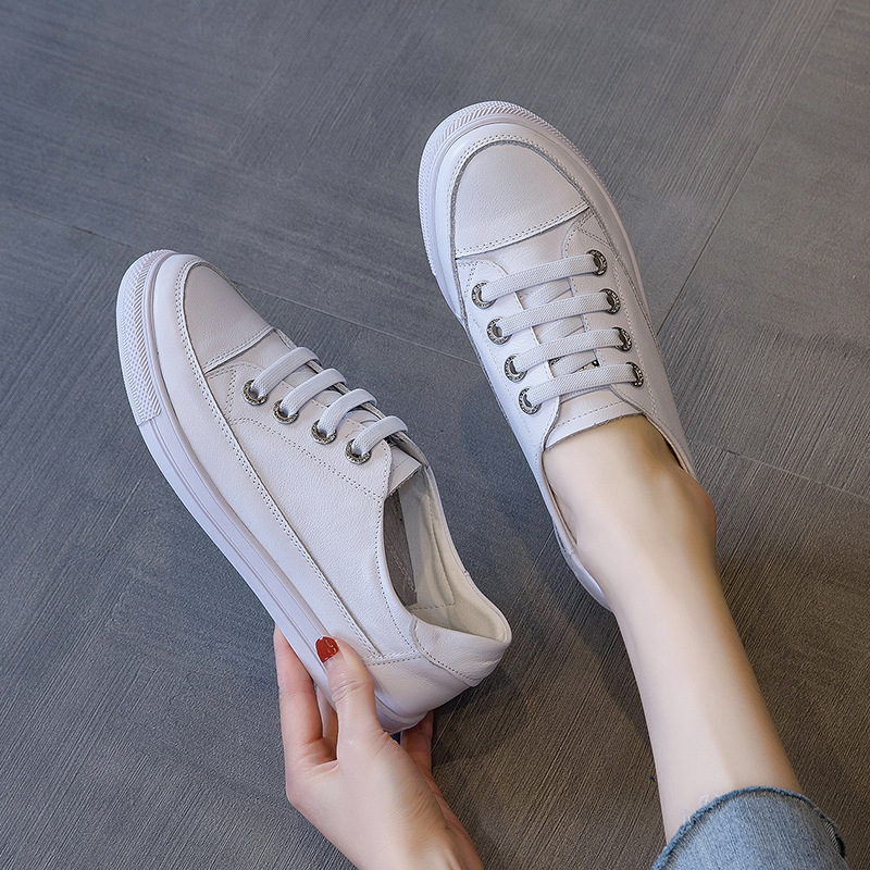 Genuine Leather Flat Bottom 41-43 Full Leather Large Casual Women's Shoes Trend